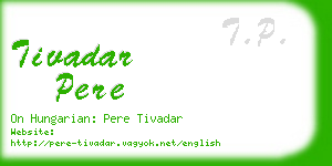 tivadar pere business card